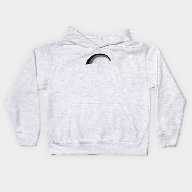 Greyscale Rainbow Kids Hoodie by traditionation